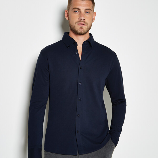 Kustom Kit Long Sleeve Superwash® 60°C Piqué Shirt Thumbnail
