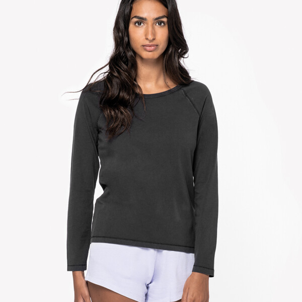 Native Spirit Ladies Raglan Long Sleeve Washed T-Shirt Thumbnail