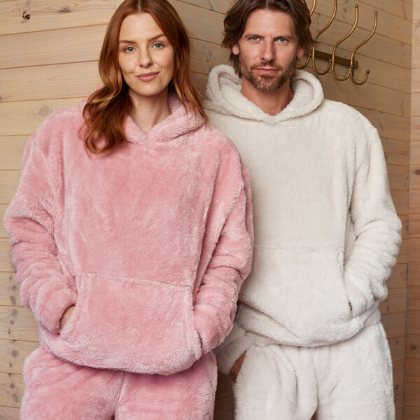 Brand Lab Unisex Fluffy Fleece Hoodie Thumbnail