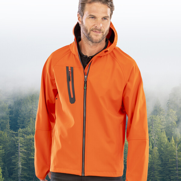 Result Recycled Three Layer Printable Hooded Soft Shell Jacket Thumbnail