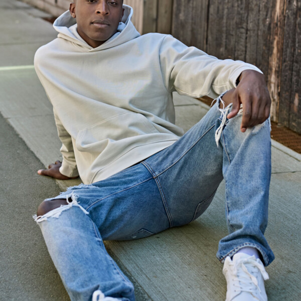 Unlabeled Heavy Loose Fit Hooded Sweatshirt Thumbnail