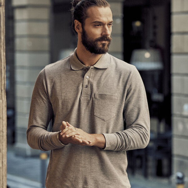 Clique Basic Polo L/S Pocket Thumbnail