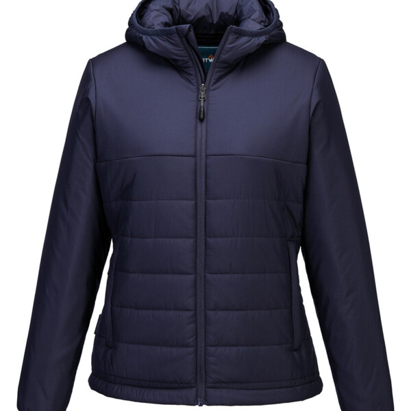 Women’s professional hooded insulated baffle jacket (S613) Thumbnail