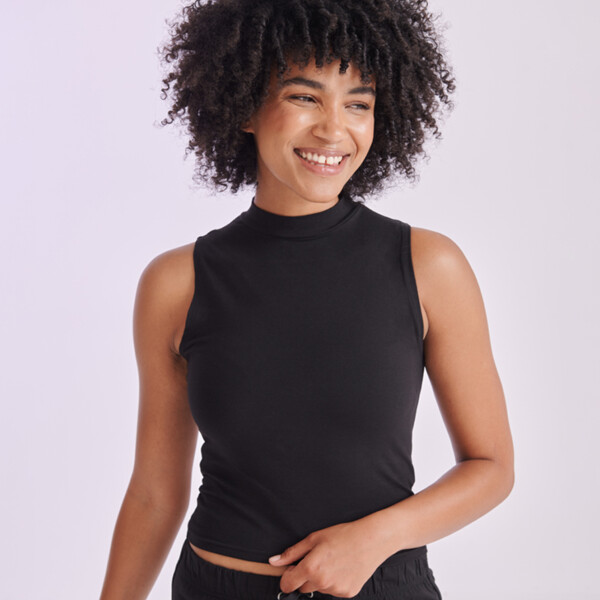 SF Clothing Ladies High Neck Crop Vest Thumbnail