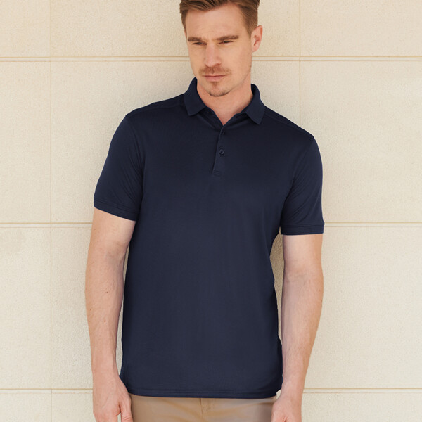 Henbury Slim Fit Stretch Microfine Piqué Polo Shirt Thumbnail