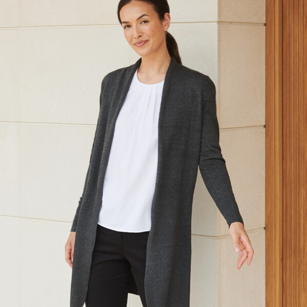 Henbury Ladies Longline Open Cardigan Thumbnail