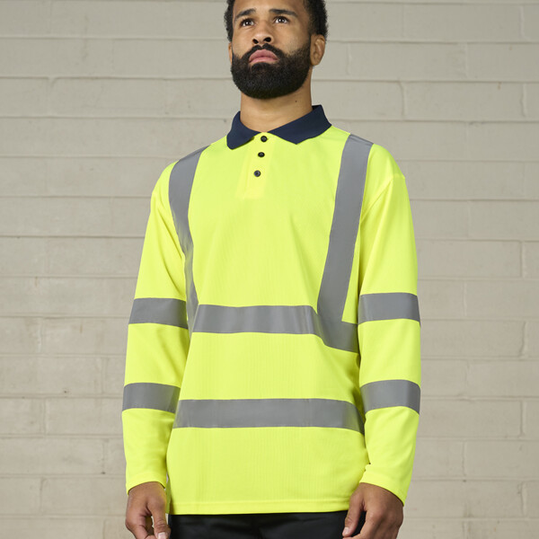 Pro RTX High Visibility Long Sleeve Polo Shirt Thumbnail