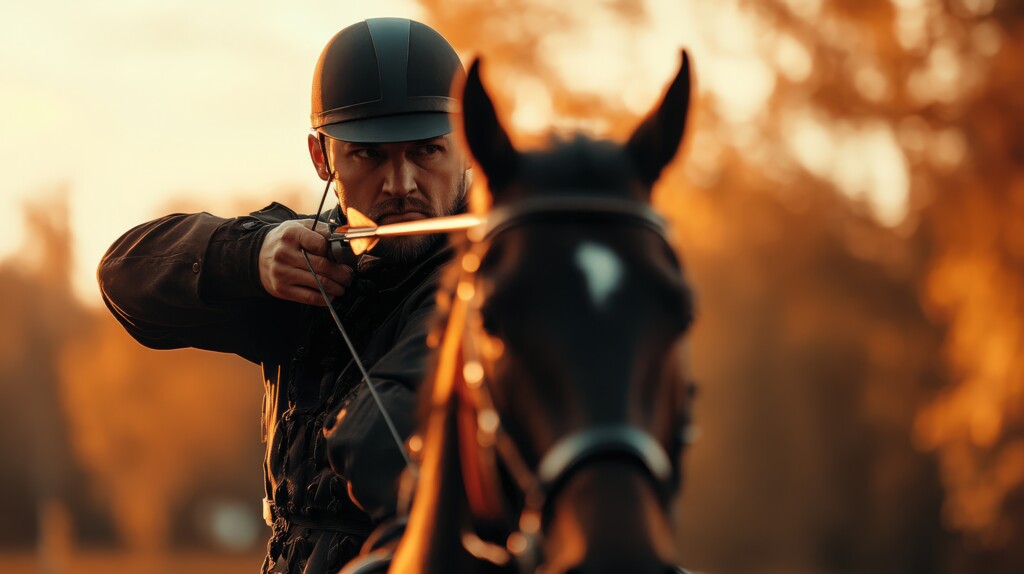 Horse riding in the countryside