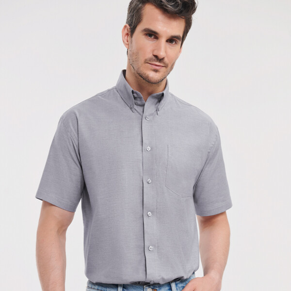Russell Collection Short Sleeve Easy Care Oxford Shirt Thumbnail