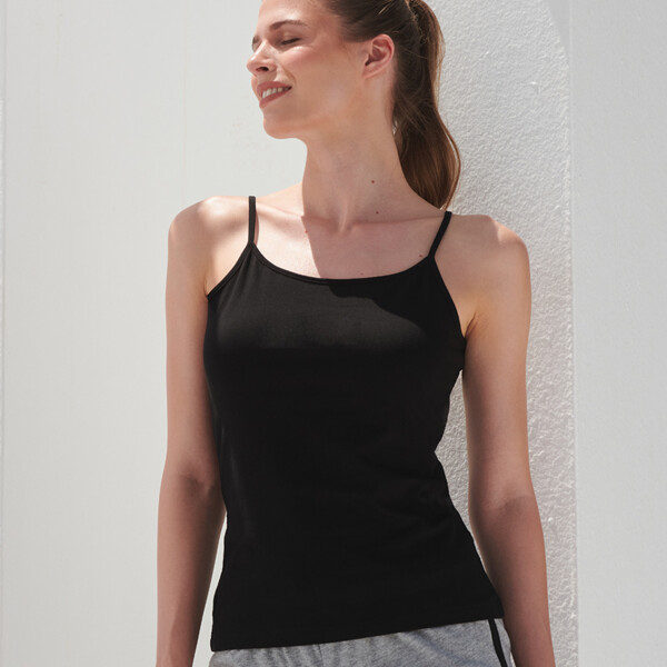 SF Ladies Feel Good Stretch Spaghetti Vest Thumbnail